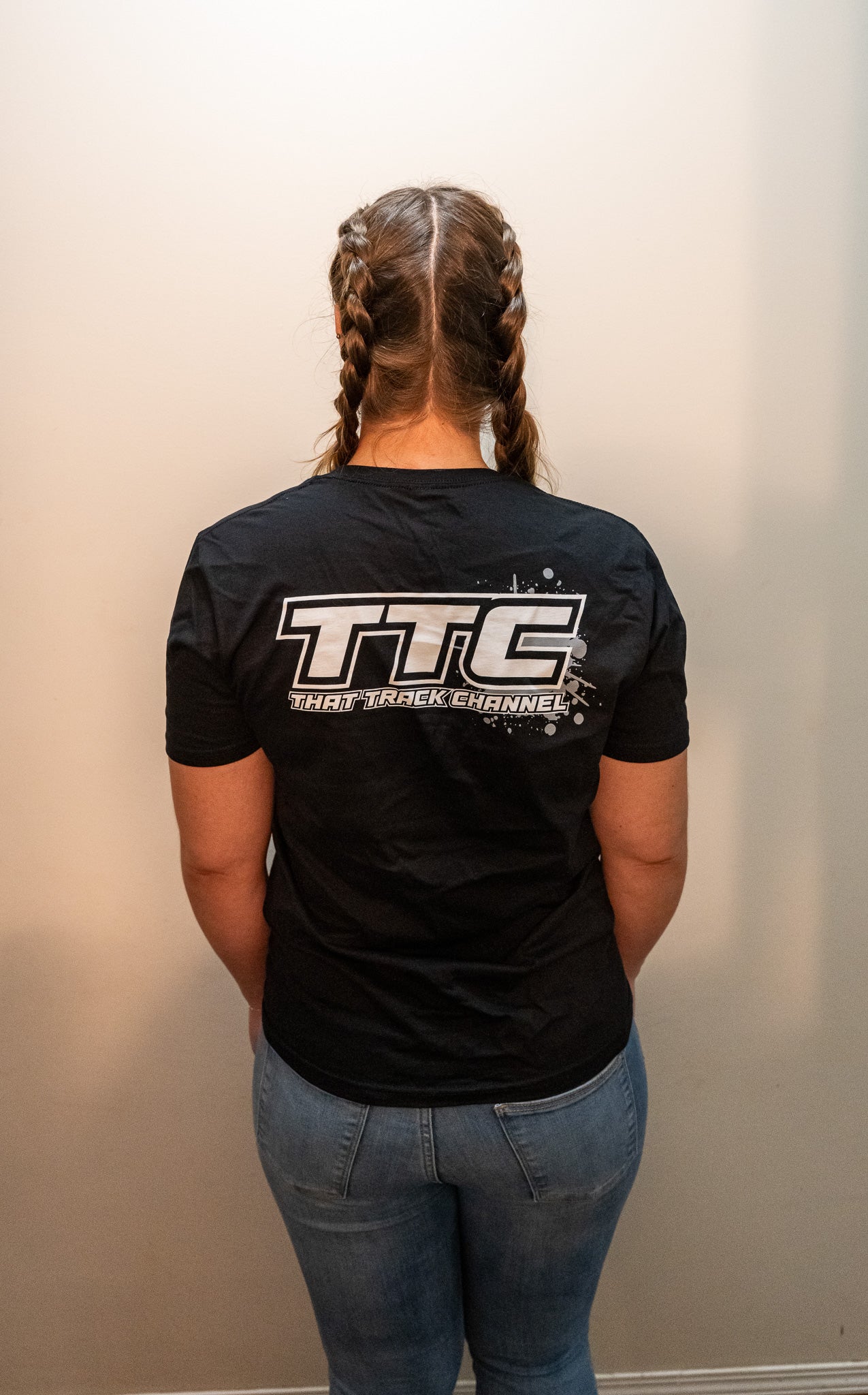 TTC SHIRT - BLACK SHIRT, WHITE FONT, GREY COLOR SPLASH