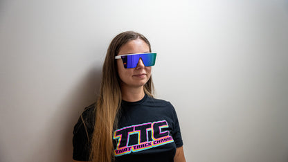 TTC SUNGLASSES - WHITE FRAME, PURPLE LENS (CAT 4)