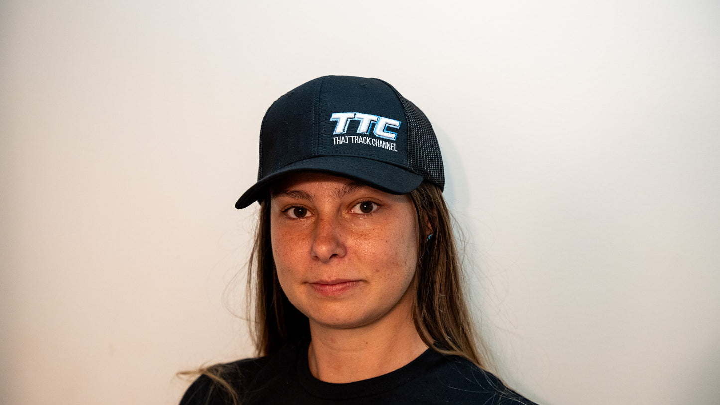 TTC HAT - BLACK WITH BLUE STITCH