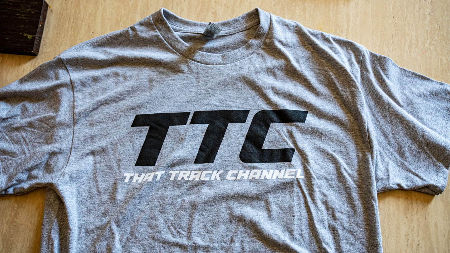 TTC SHIRT - GREY SHIRT, BLACK AND WHITE FONT