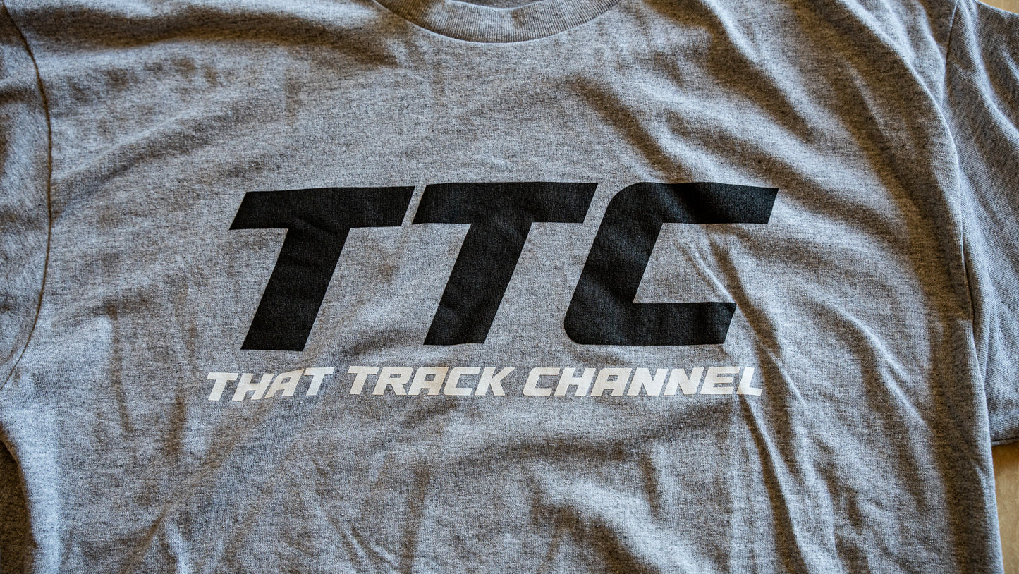 TTC SHIRT - GREY SHIRT, BLACK AND WHITE FONT