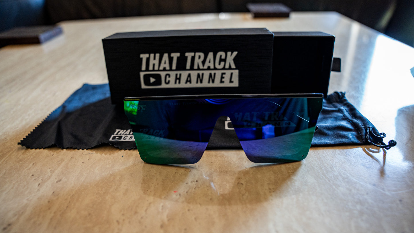 TTC SUNGLASSES - BLACK FRAME, PURPLE LENS (CAT 4)