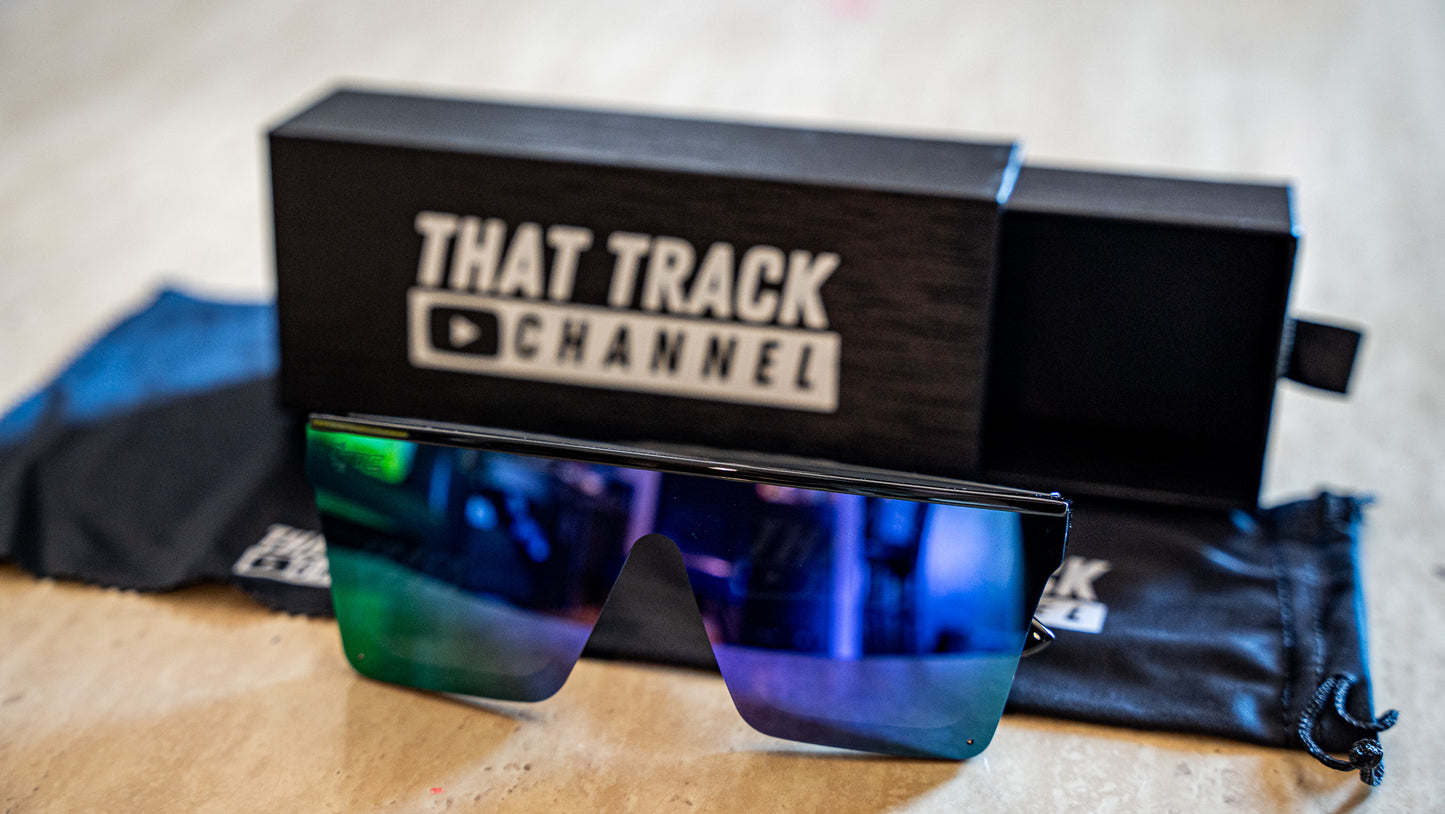 TTC SUNGLASSES - BLACK FRAME, PURPLE LENS (CAT 4)