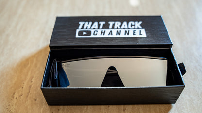 TTC SUNGLASSES  BLACK FRAME, SILVER LENS