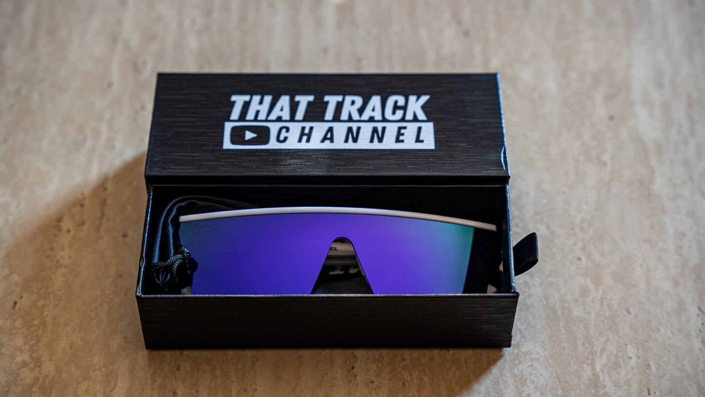 TTC SUNGLASSES - WHITE FRAME, PURPLE LENS (CAT 4)