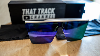 TTC SUNGLASSES - WHITE FRAME, PURPLE LENS (CAT 4)