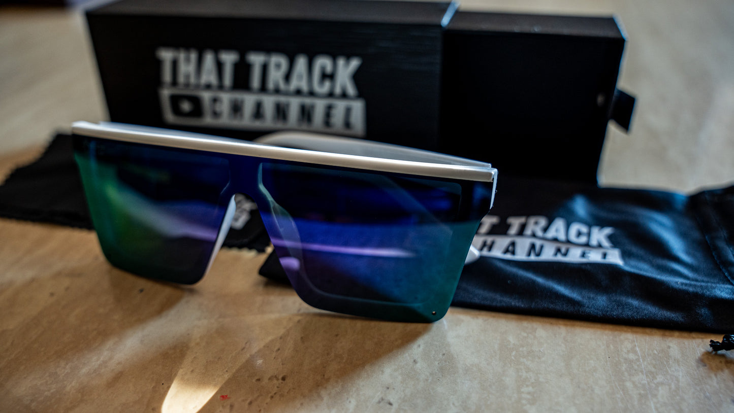 TTC SUNGLASSES - WHITE FRAME, PURPLE LENS (CAT 4)