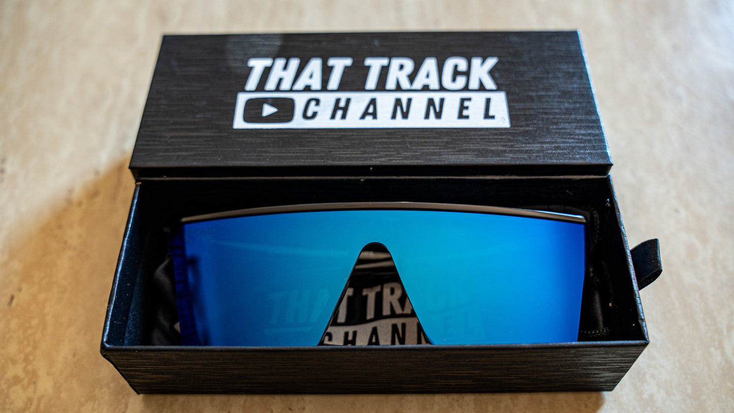 TTC SUNGLASSES - BLACK FRAME, BLUE LENS