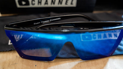 TTC SUNGLASSES - BLACK FRAME, BLUE LENS