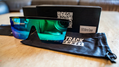 TTC SUNGLASSES - BLACK FRAME, GREEN LENS