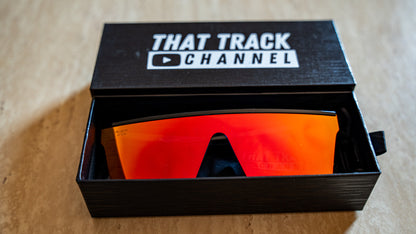 TTC SUNGLASSES - BLACK FRAME, RED LENS (CAT 4)