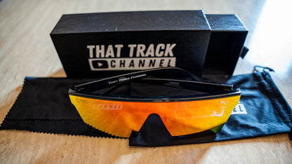 TTC SUNGLASSES - BLACK FRAME, RED LENS (CAT 4)