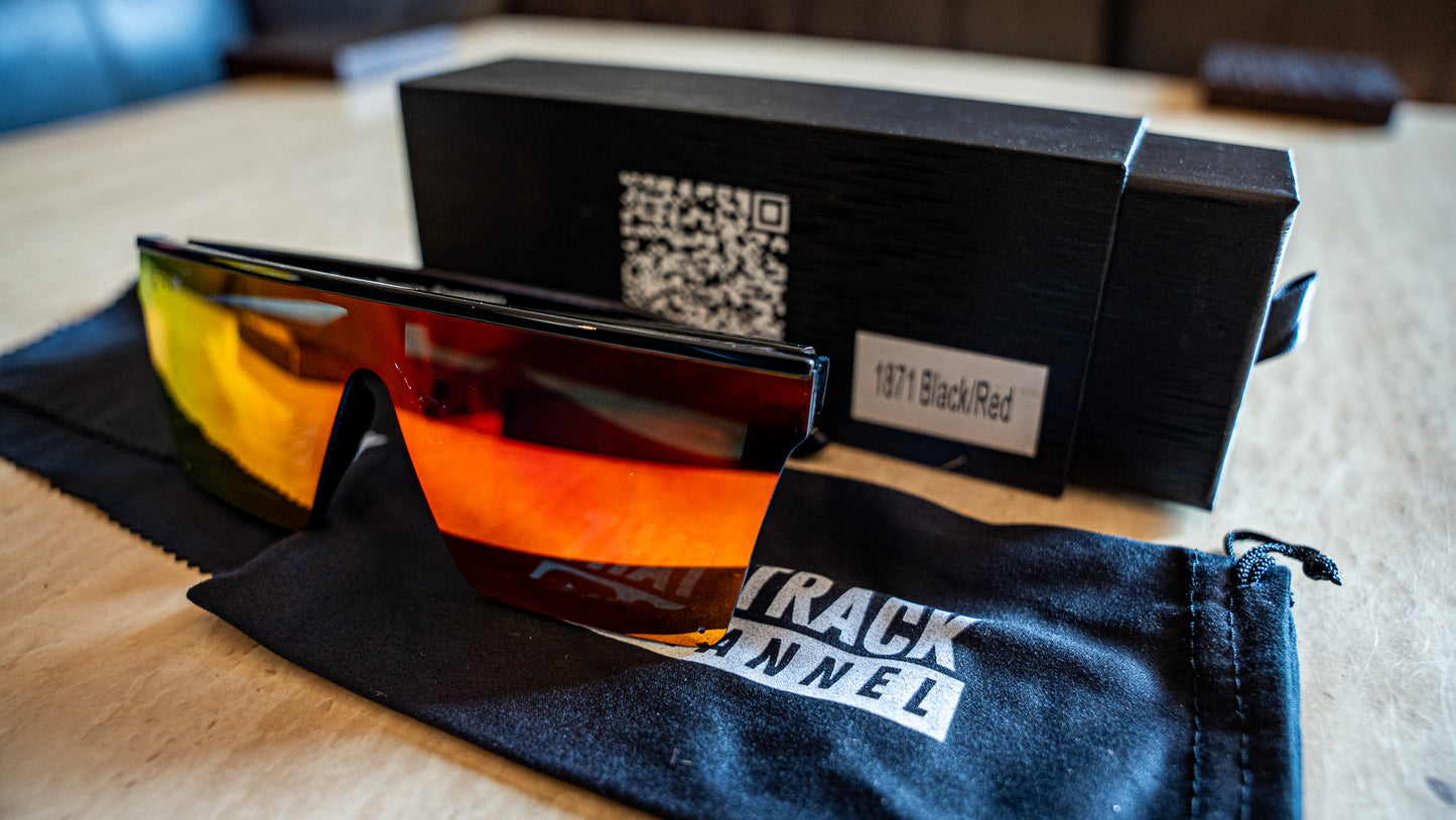 TTC SUNGLASSES - BLACK FRAME, RED LENS (CAT 4)