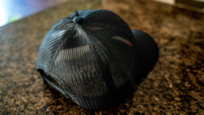 TTC HAT - BLACK WITH GREEN STITCH