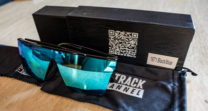 TTC SUNGLASSES - BLACK FRAME, BLUE LENS (CAT 4)