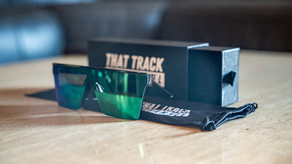 TTC SUNGLASSES - BLACK FRAME, PURPLE LENS