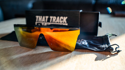 TTC SUNGLASSES - BLACK FRAME, RED LENS