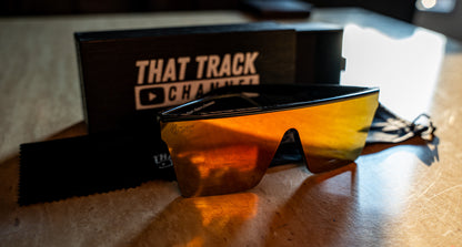 TTC SUNGLASSES - BLACK FRAME, RED LENS