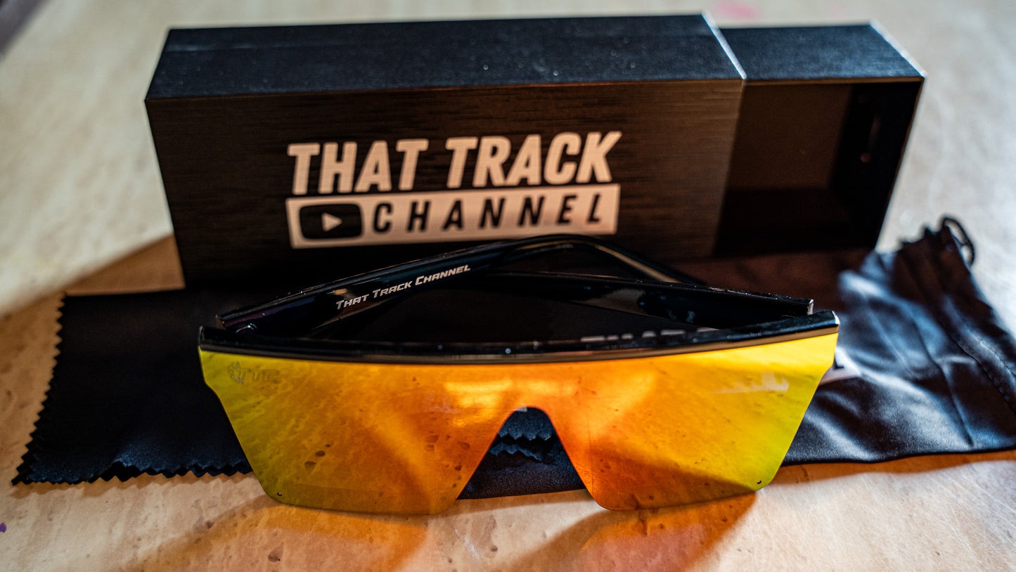 TTC SUNGLASSES - BLACK FRAME, PINK LENS (CAT 4)