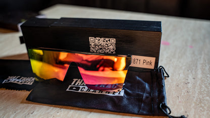 TTC SUNGLASSES - BLACK FRAME, PINK LENS (CAT 4)