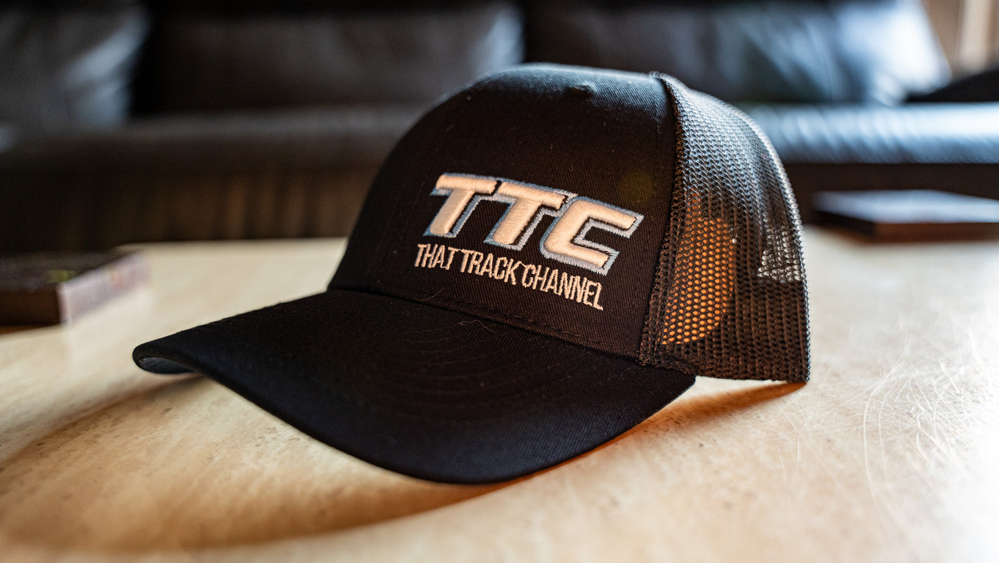 TTC HAT - BLACK WITH BLUE STITCH