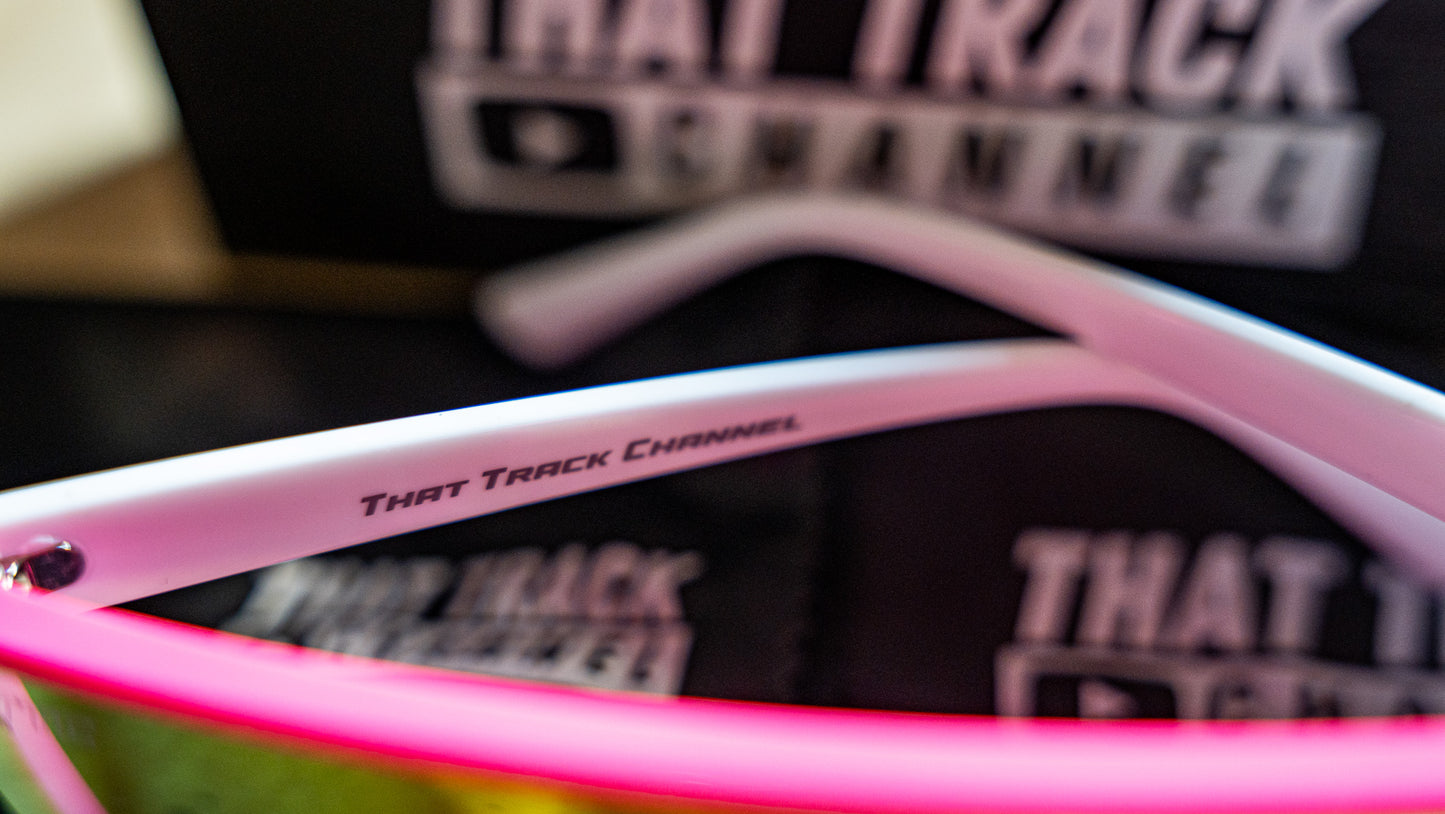 TTC SUNGLASSES - WHITE/PINK FRAME AND PINK LENS