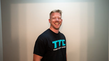 TTC SHIRT - BLACK SHIRT, TEAL FONT