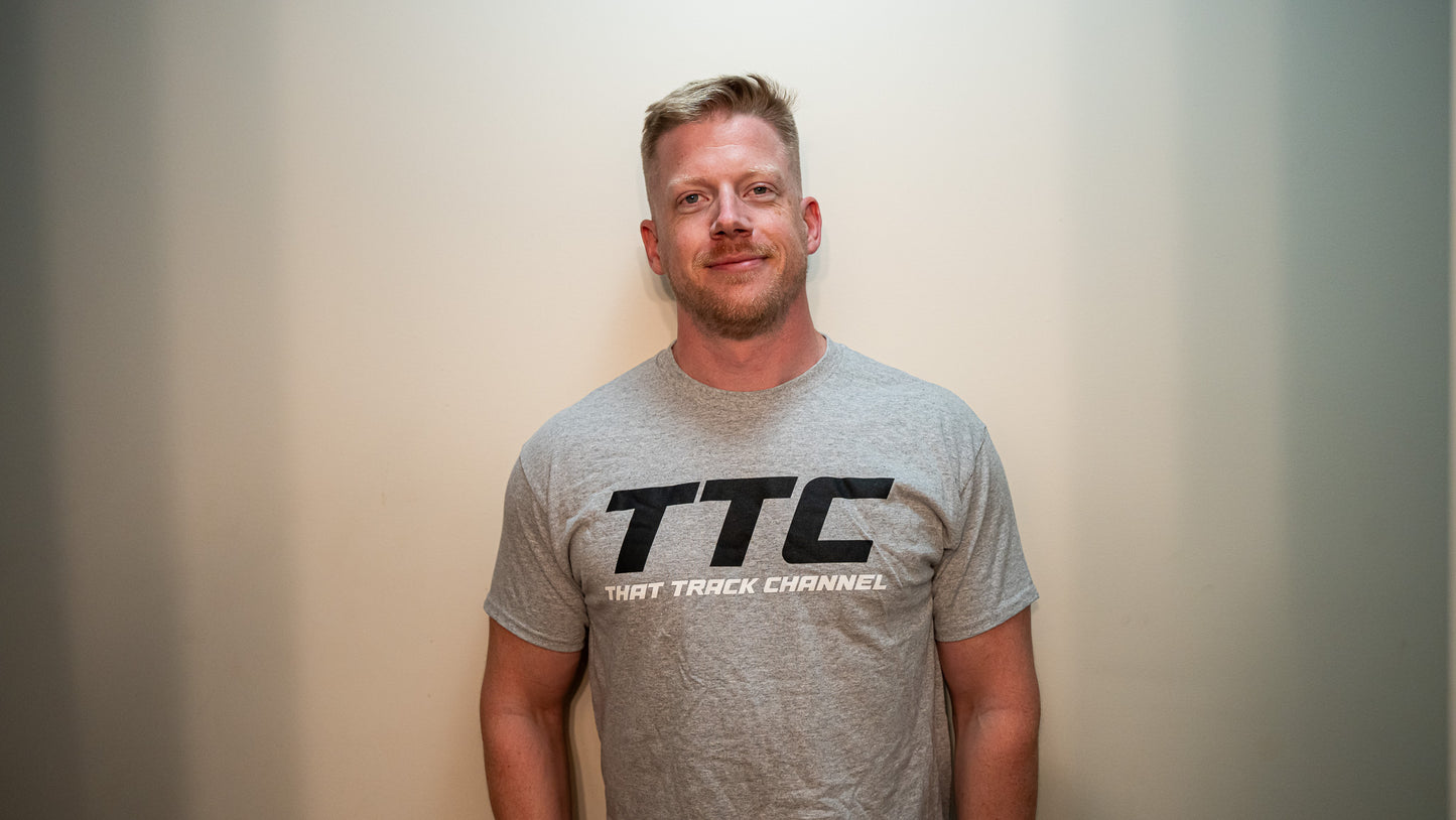 TTC SHIRT - GREY SHIRT, BLACK AND WHITE FONT